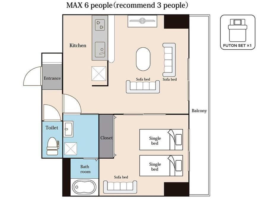 Crimson Apartment Sapporo Exterior photo